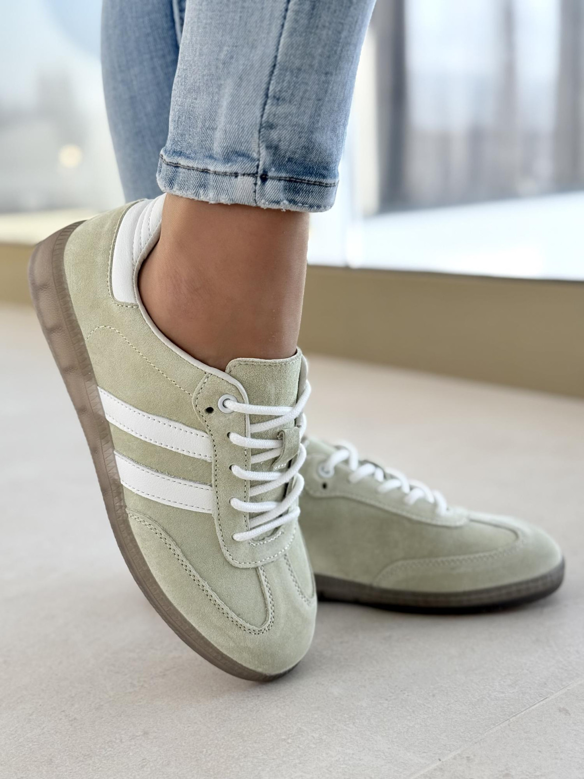 Sneakersy damskie ze skóry naturalnej