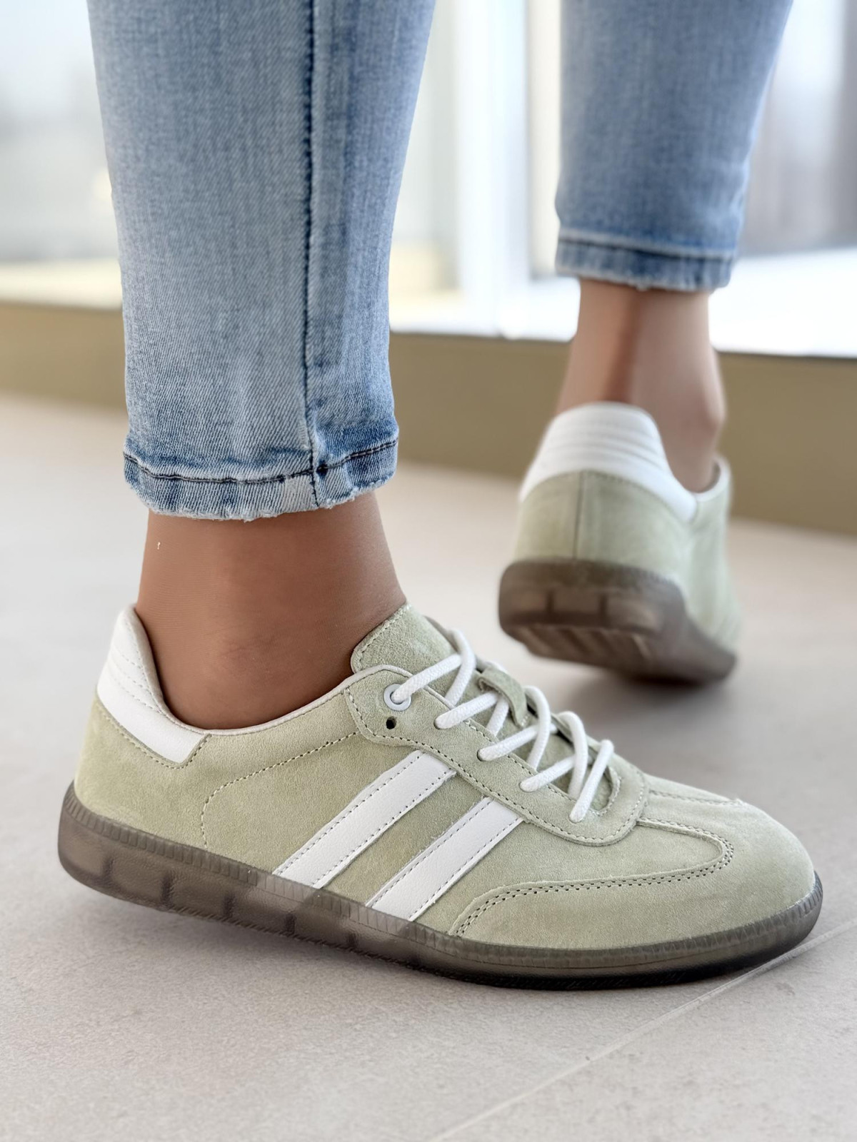 Sneakersy damskie ze skóry naturalnej