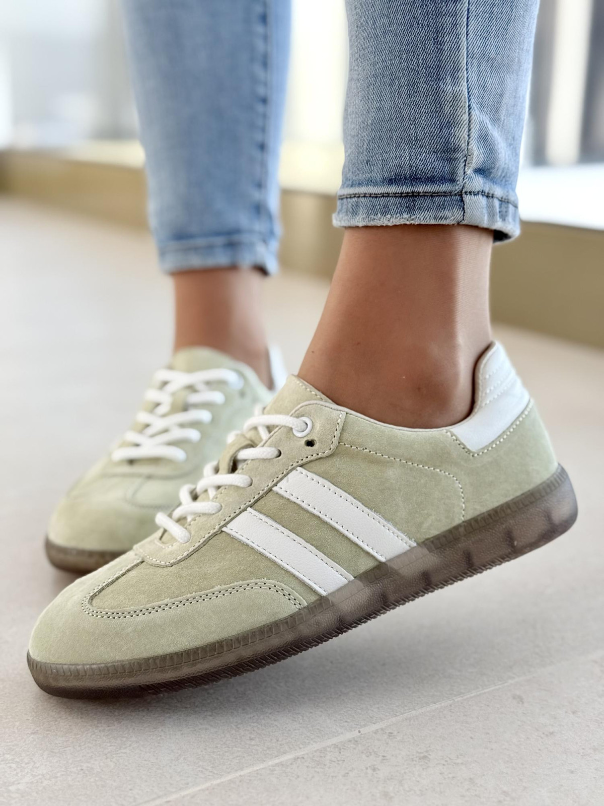 Sneakersy damskie ze skóry naturalnej