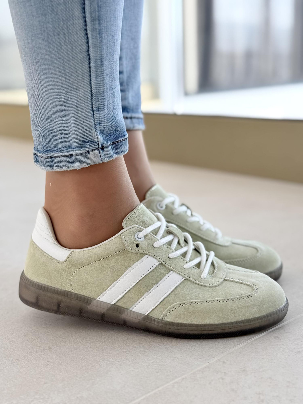 Sneakersy damskie ze skóry naturalnej