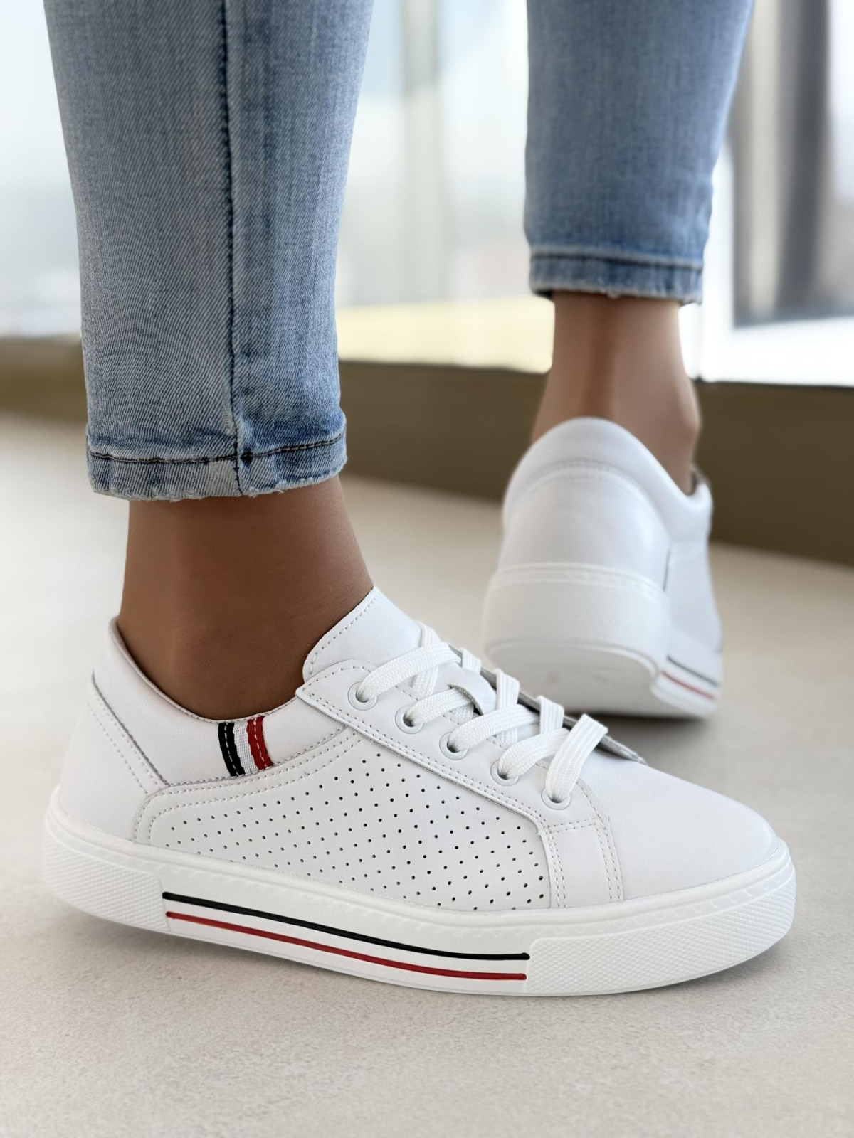 Sneakersy damskie ze skóry naturalnej