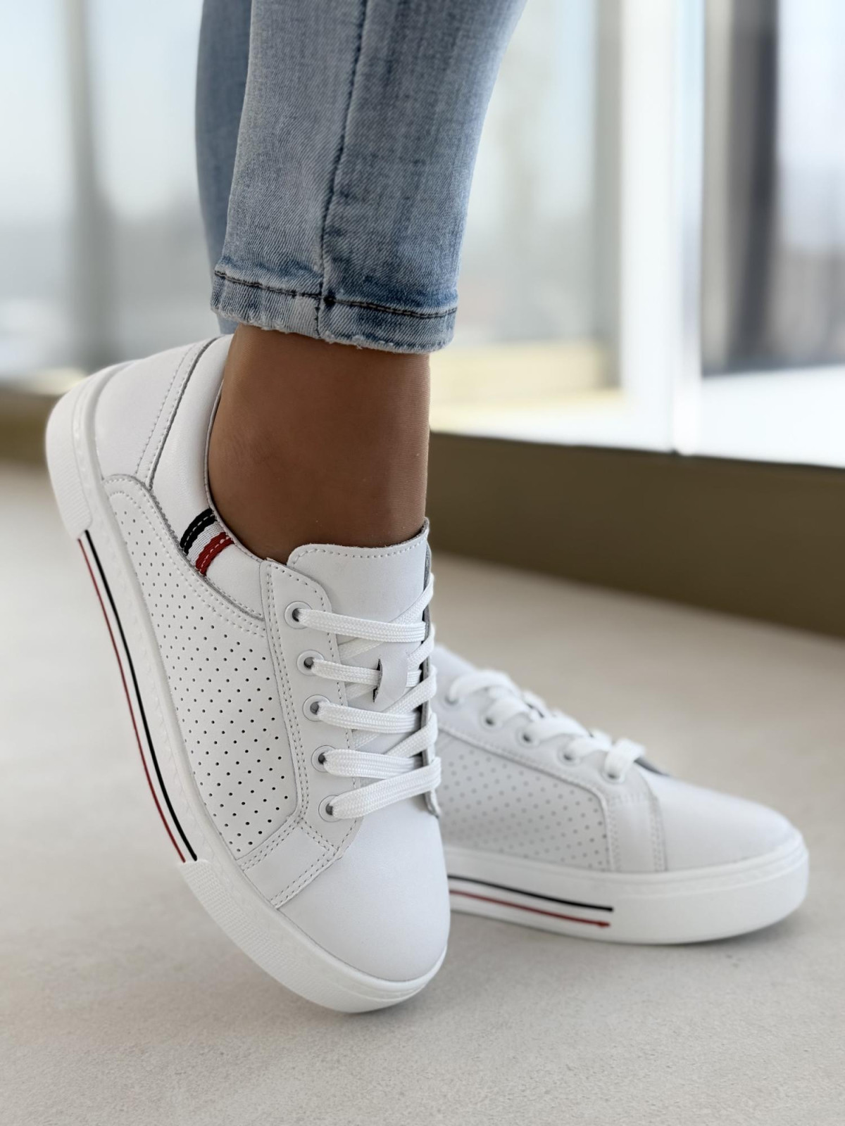 Sneakersy damskie ze skóry naturalnej