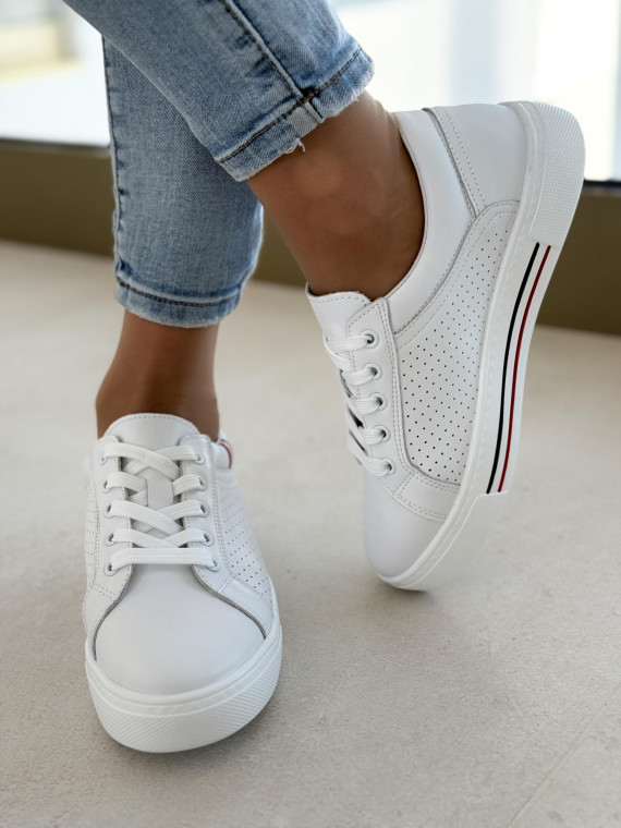 Sneakersy damskie ze skóry naturalnej