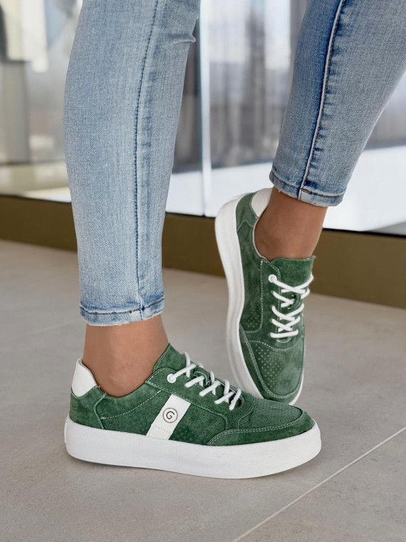 Sneakersy damskie ze skóry naturalnej