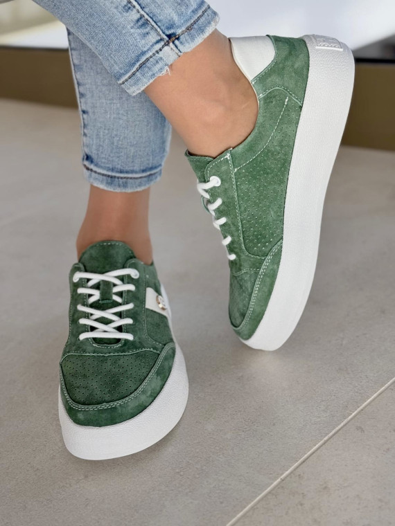 Sneakersy damskie ze skóry naturalnej