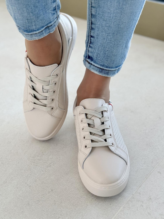 Sneakersy damskie ze skóry naturalnej