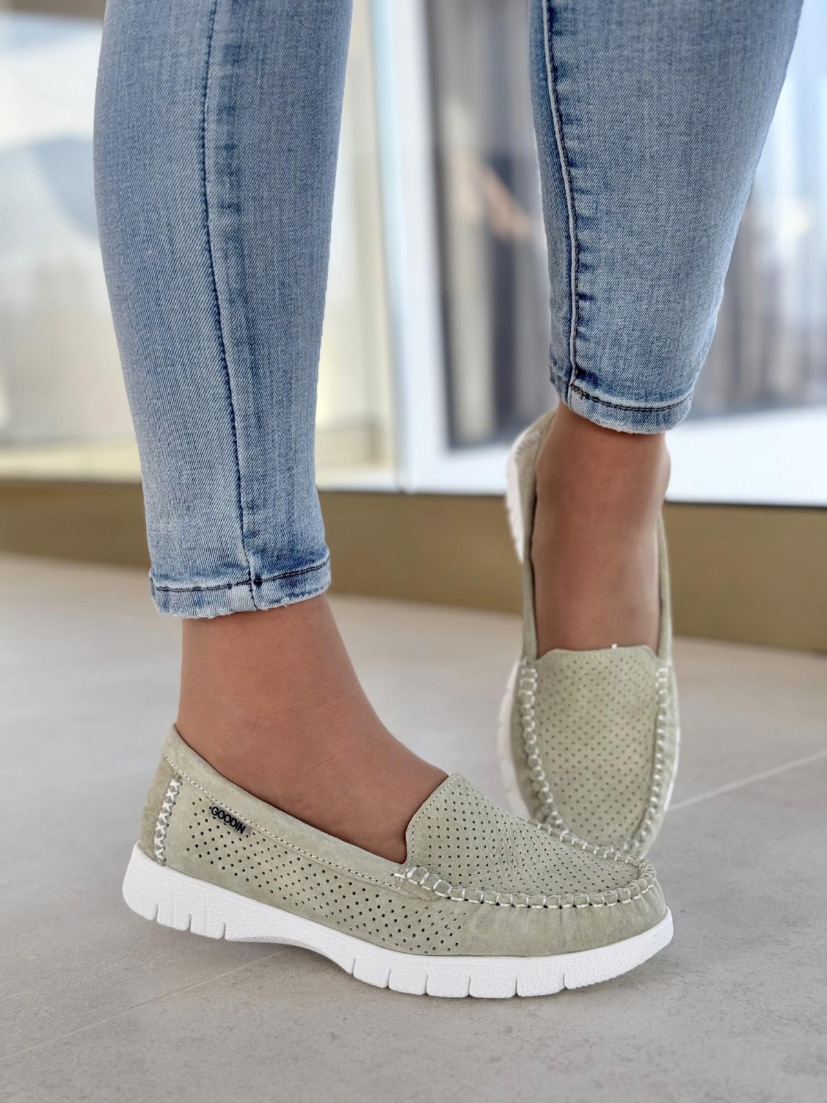 Mokasyny damskie ze skóry naturalnej