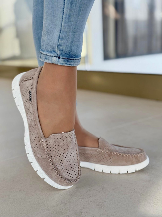 Mokasyny damskie ze skóry naturalnej