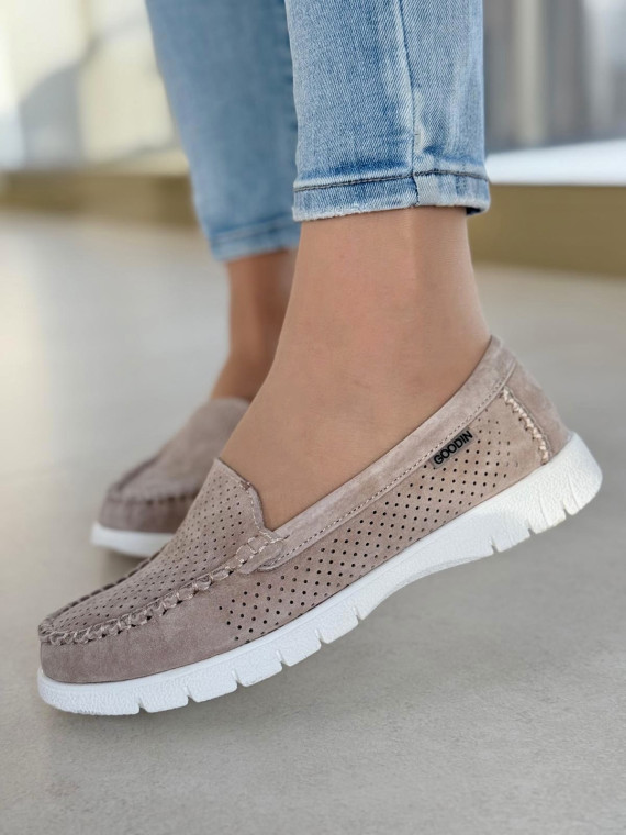 Mokasyny damskie ze skóry naturalnej