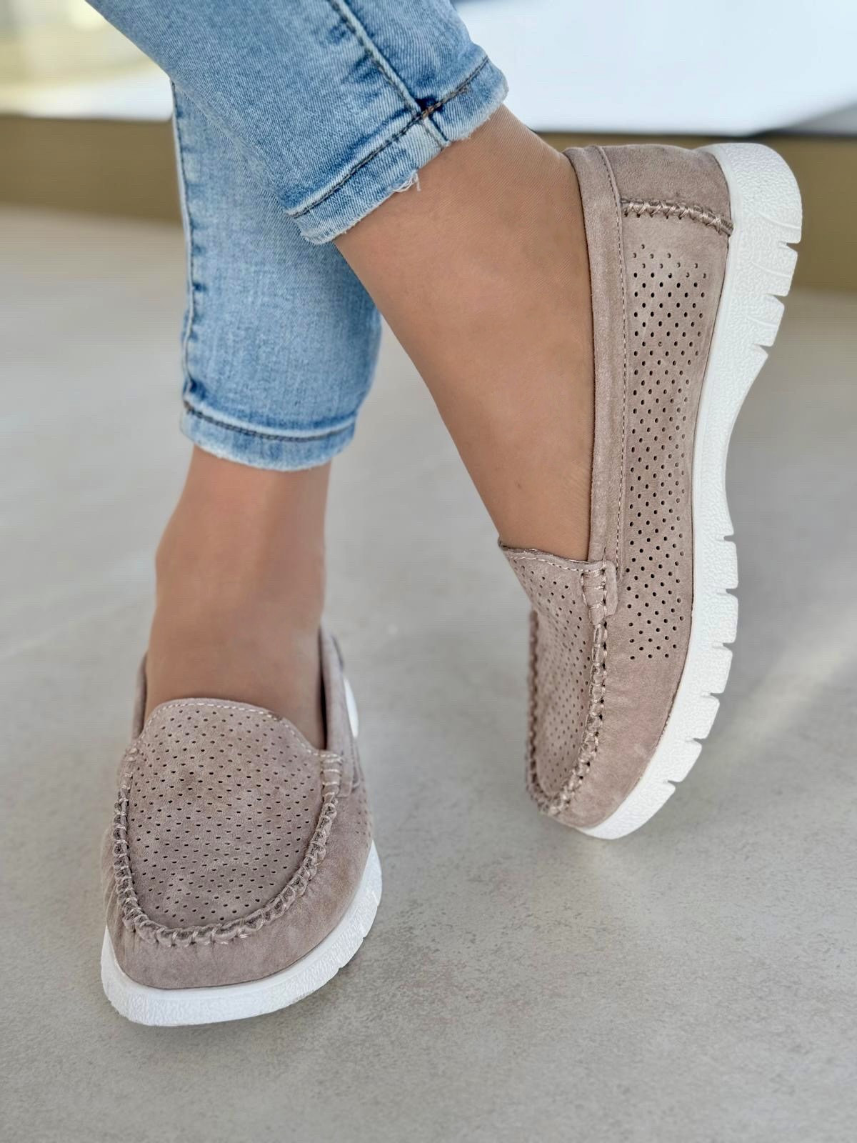 Mokasyny damskie ze skóry naturalnej