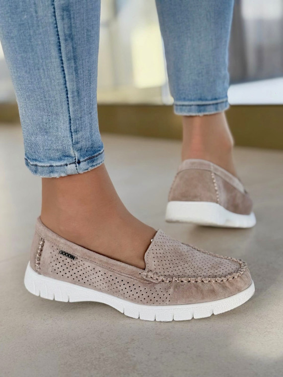 Mokasyny damskie ze skóry naturalnej