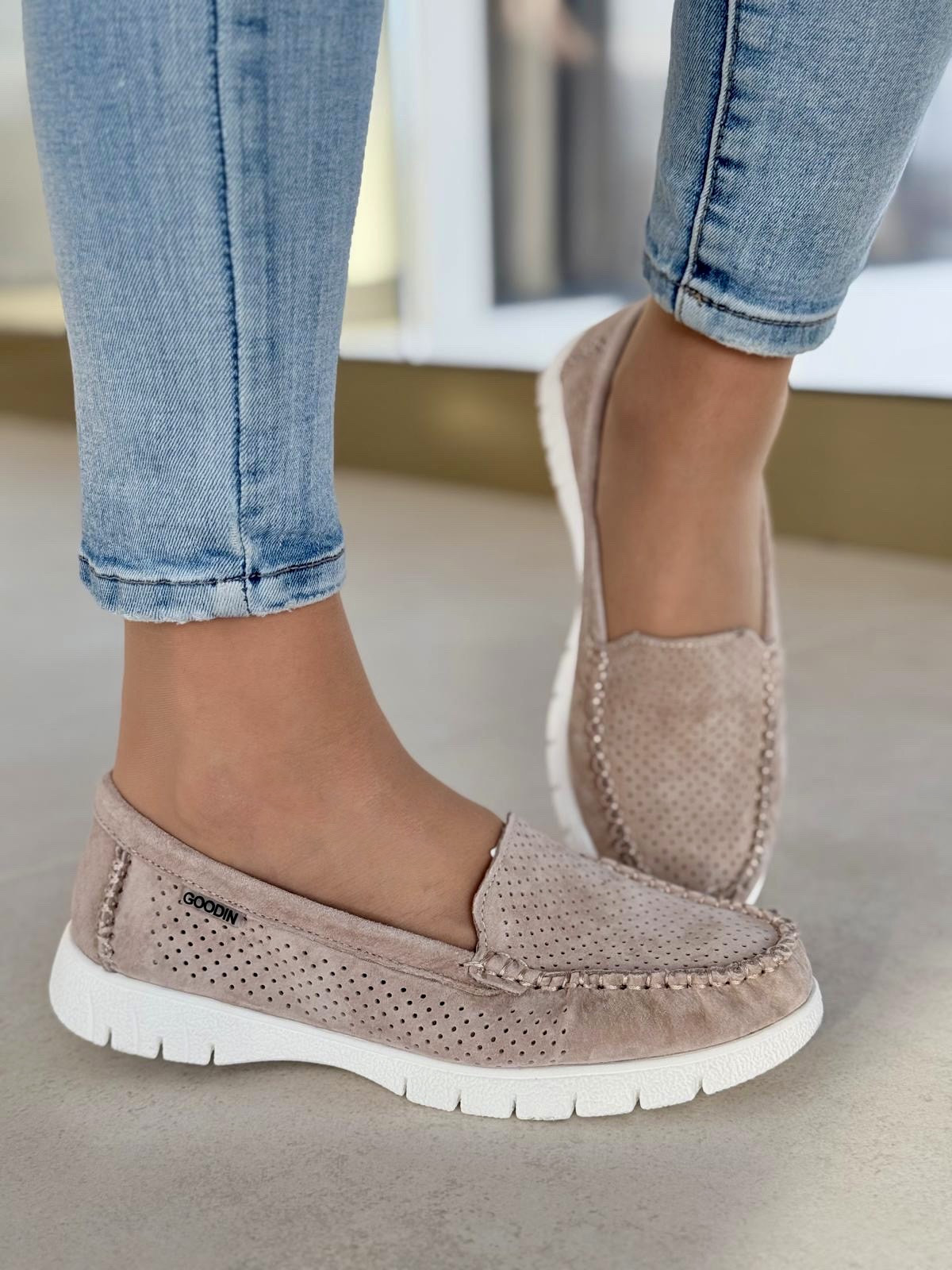 Mokasyny damskie ze skóry naturalnej