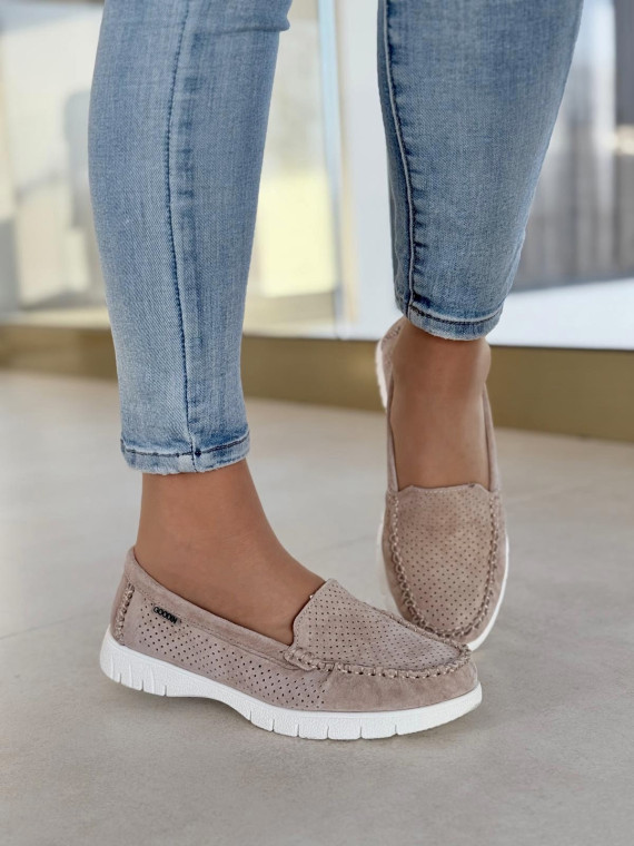 Mokasyny damskie ze skóry naturalnej