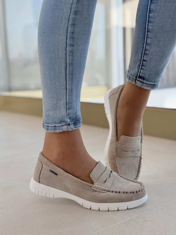 Mokasyny damskie ze skóry naturalnej