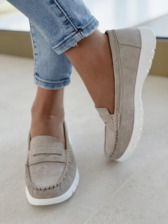 Mokasyny damskie ze skóry naturalnej