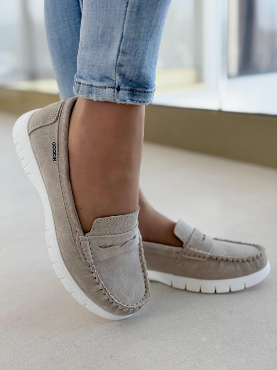 Mokasyny damskie ze skóry naturalnej