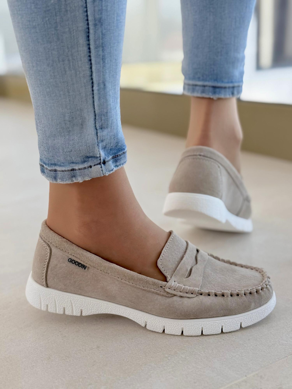 Mokasyny damskie ze skóry naturalnej