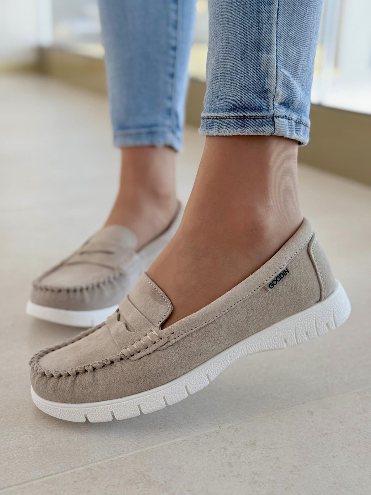 Mokasyny damskie ze skóry naturalnej