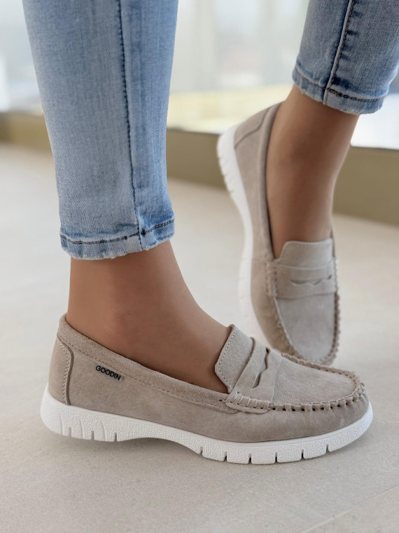 Mokasyny damskie ze skóry naturalnej