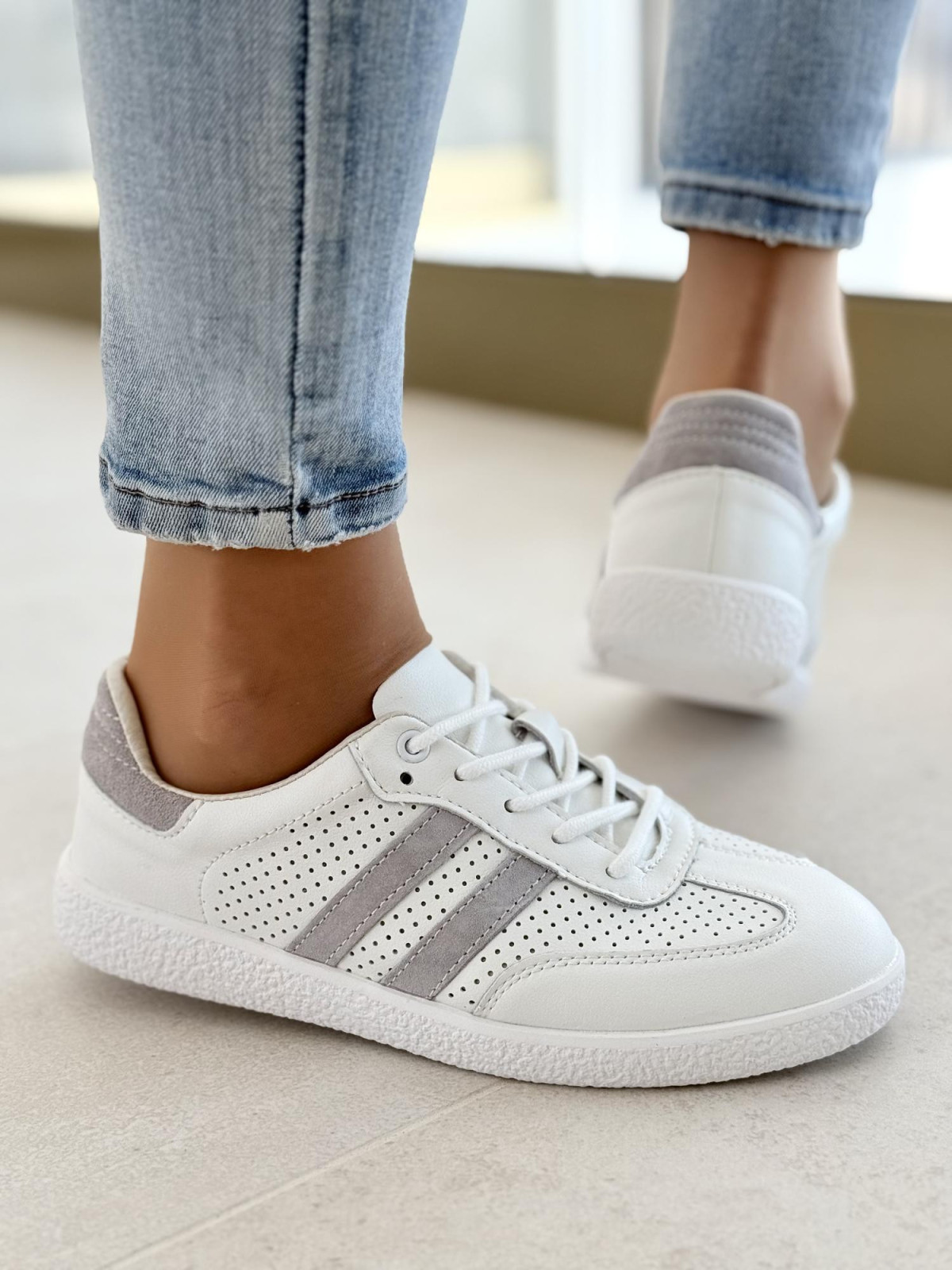 Sneakersy damskie ze skóry naturalnej