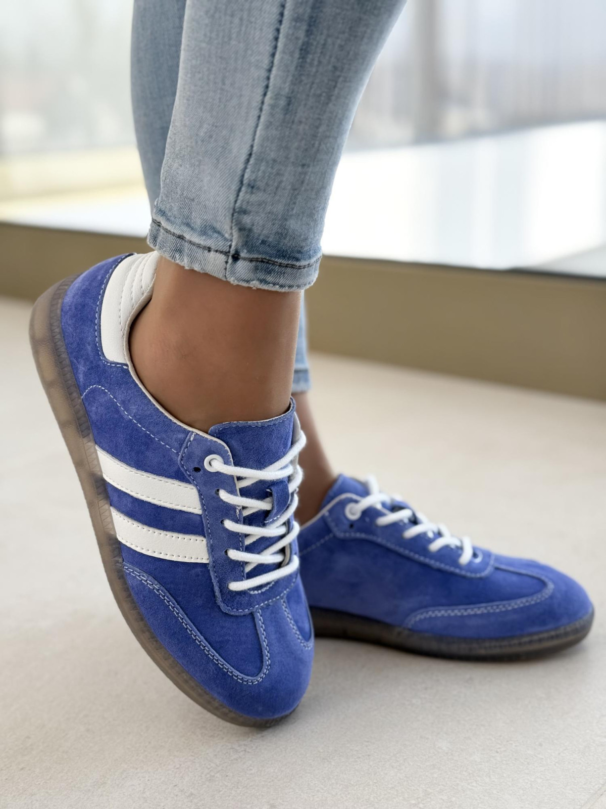 Sneakersy damskie ze skóry naturalnej