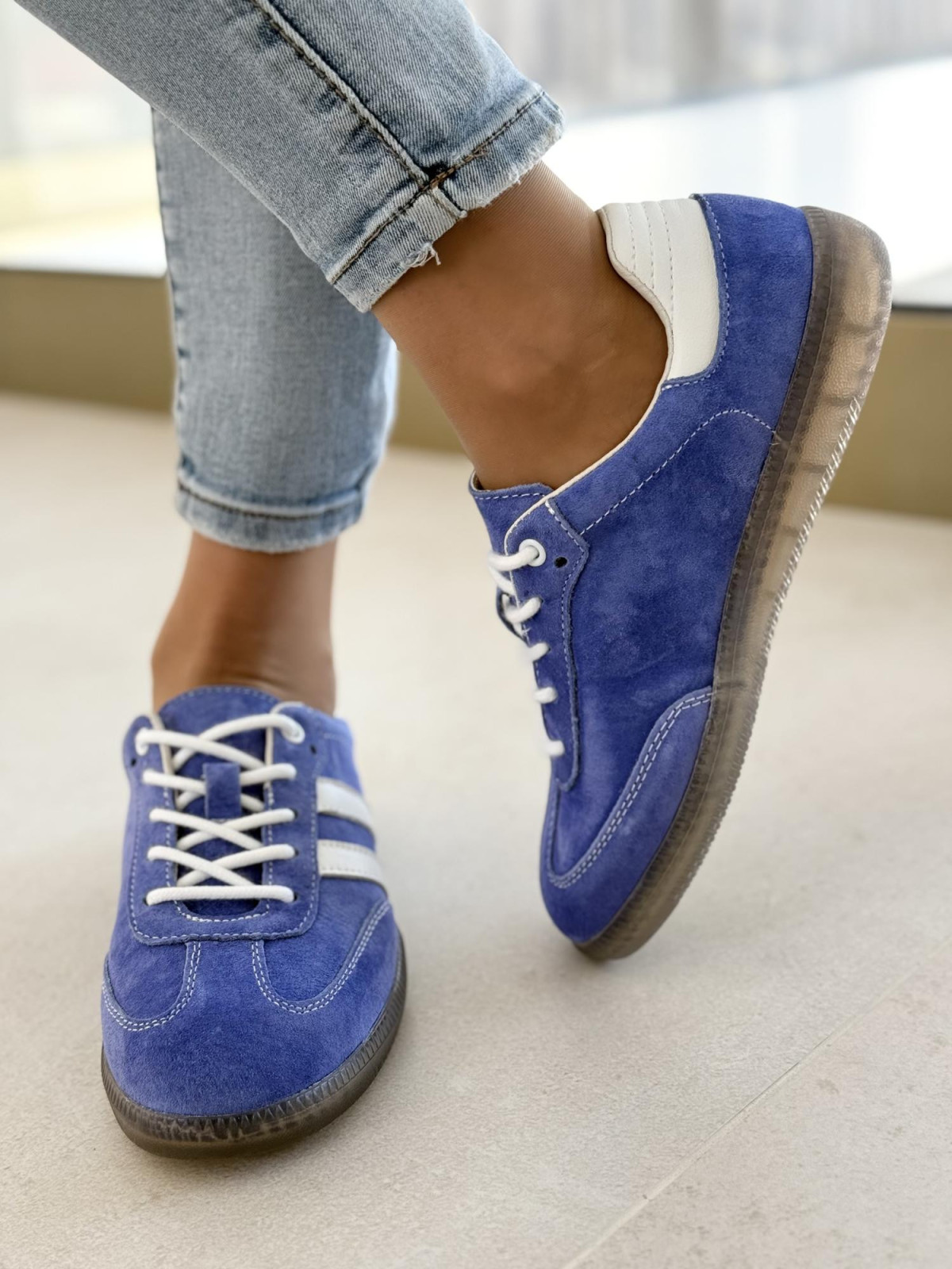 Sneakersy damskie ze skóry naturalnej