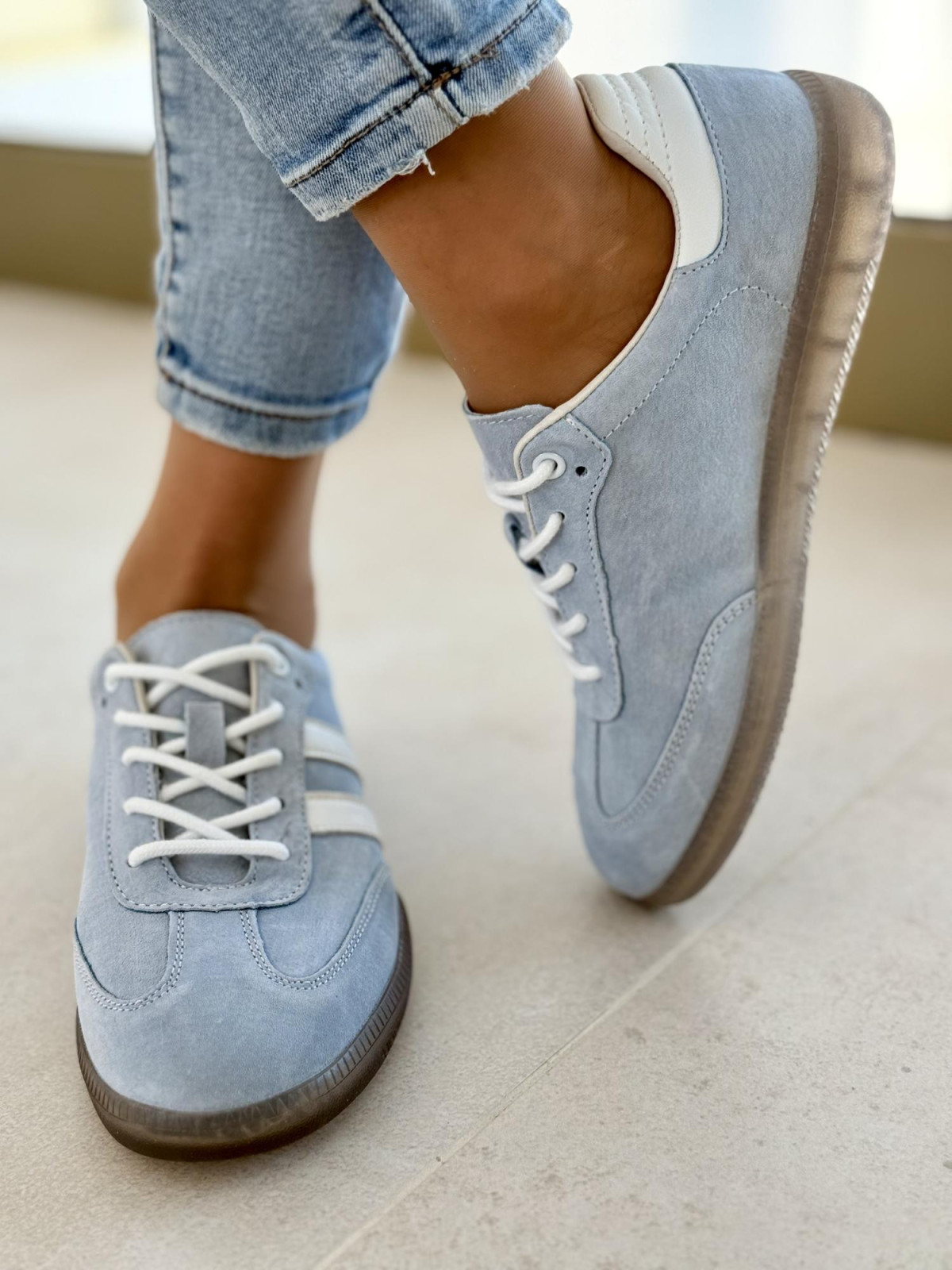 Sneakersy damskie ze skóry naturalnej