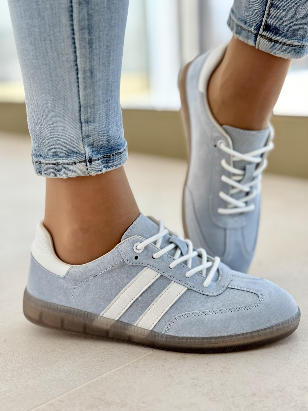 Sneakersy damskie ze skóry naturalnej