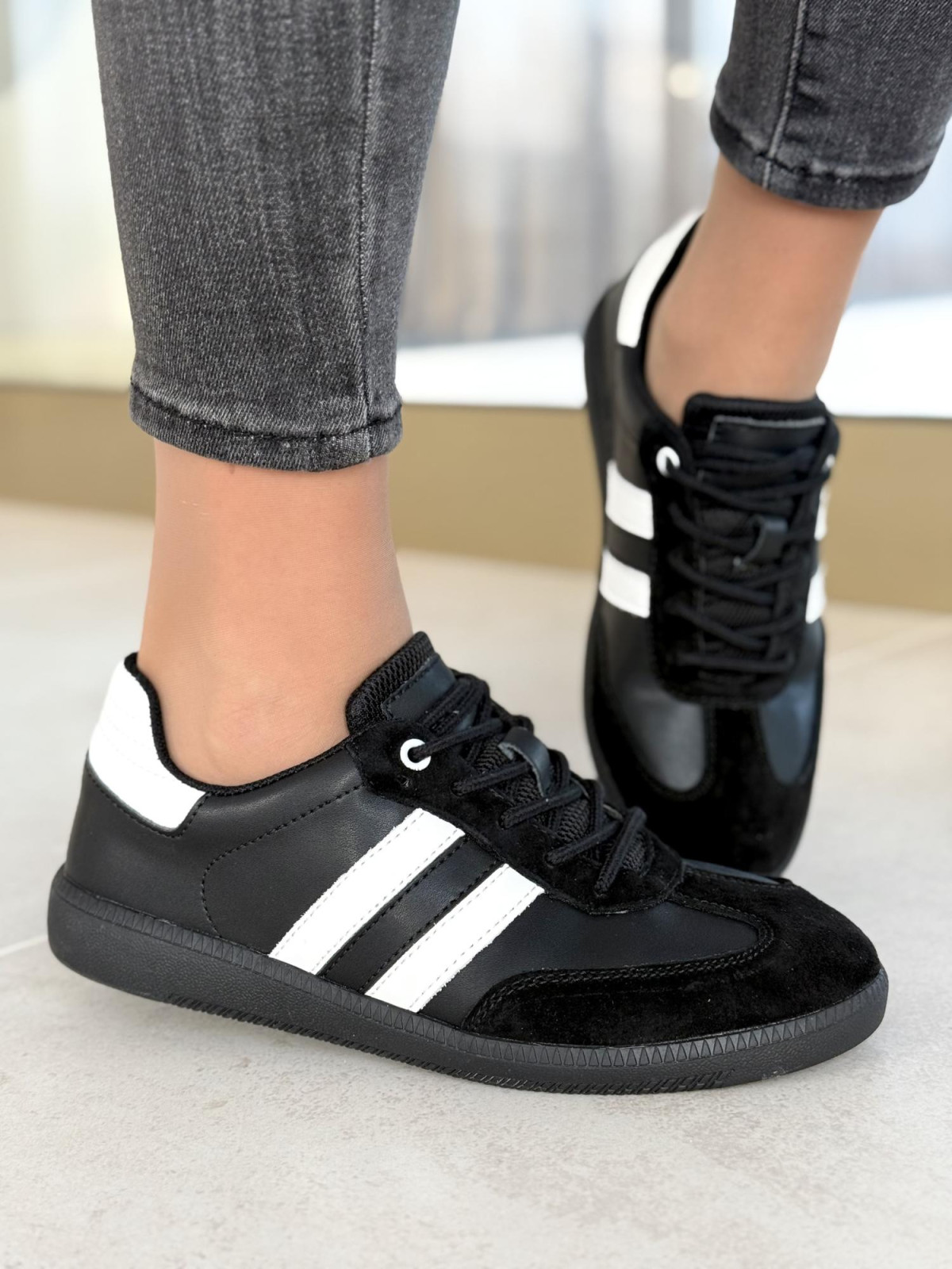 Sneakersy damskie ze skóry naturalnej