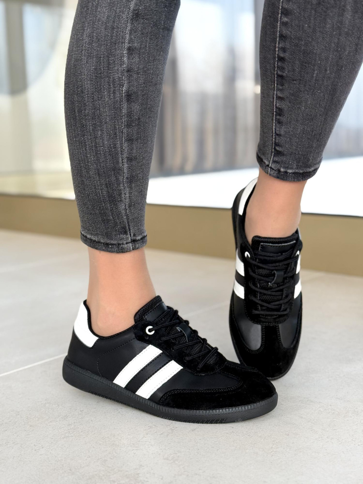 Sneakersy damskie ze skóry naturalnej