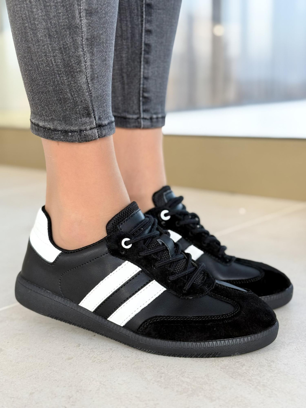 Sneakersy damskie ze skóry naturalnej