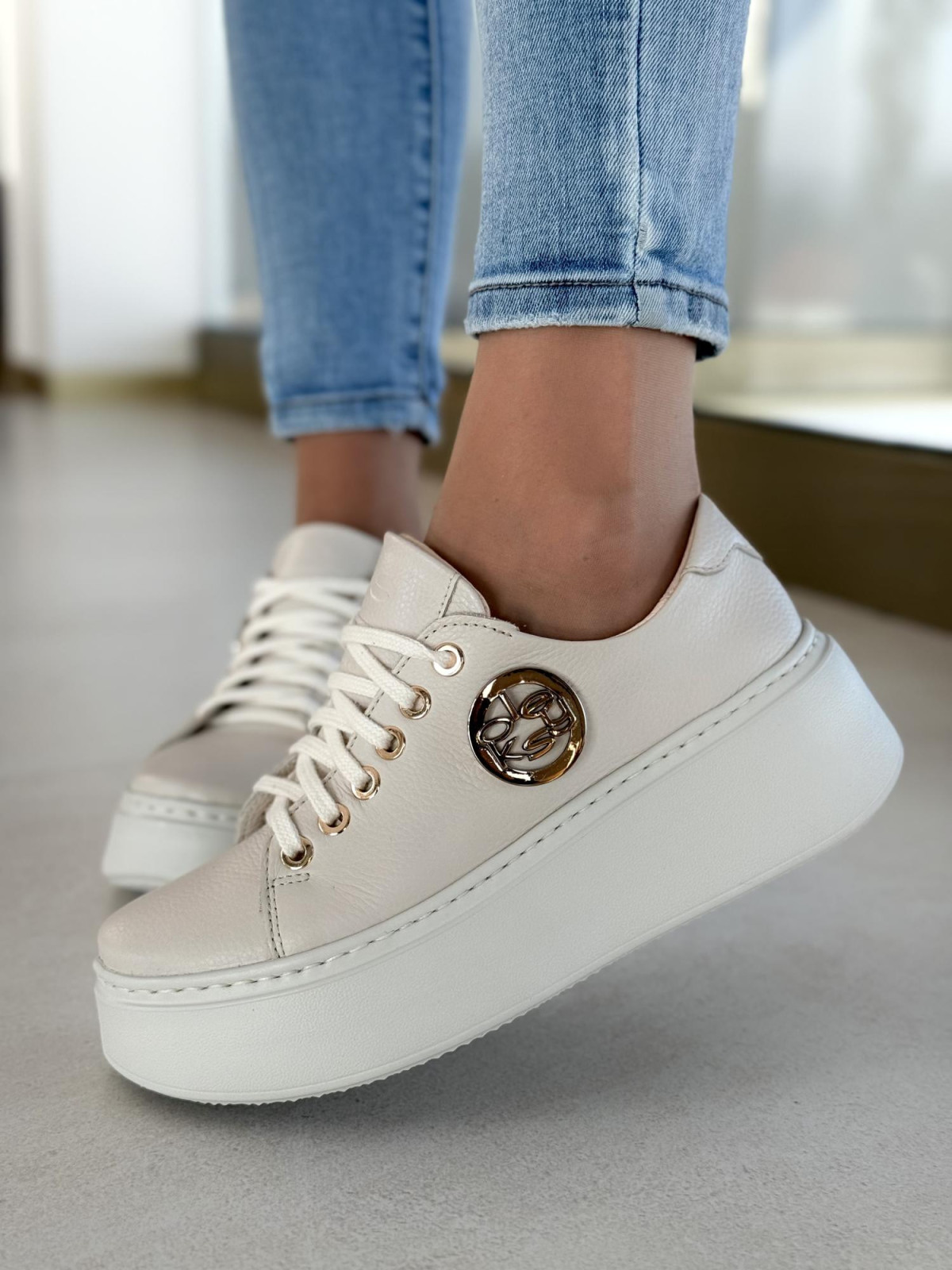 Sneakersy OLEKSY ze skóry Polskiej produkcji