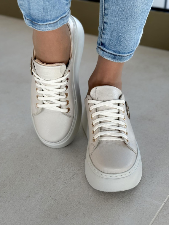 Sneakersy OLEKSY ze skóry Polskiej produkcji