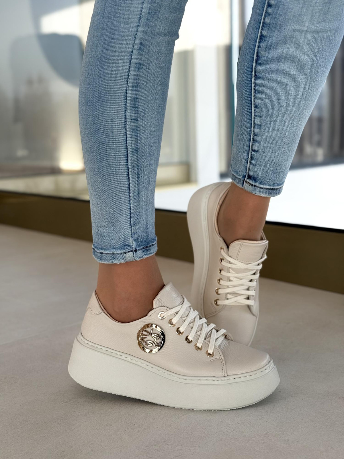 Sneakersy OLEKSY ze skóry Polskiej produkcji