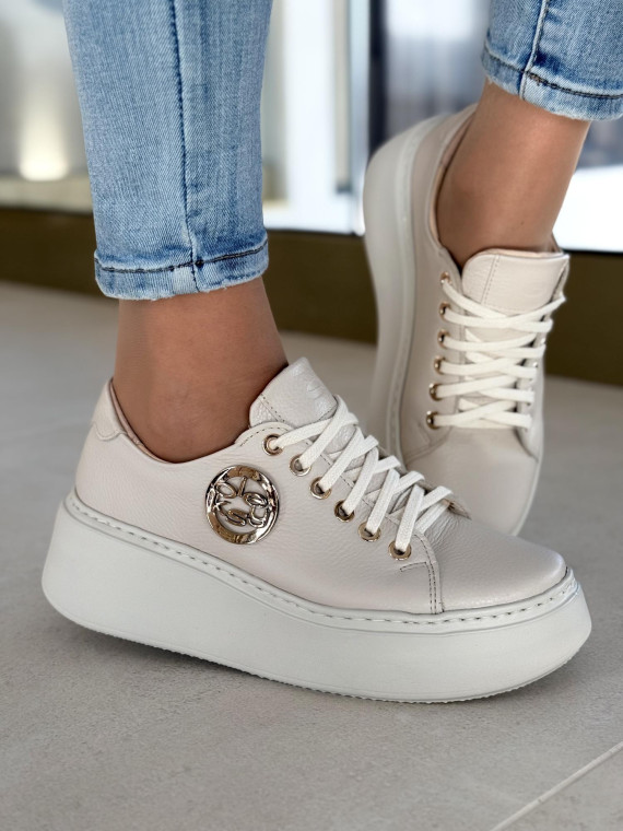 Sneakersy OLEKSY ze skóry Polskiej produkcji