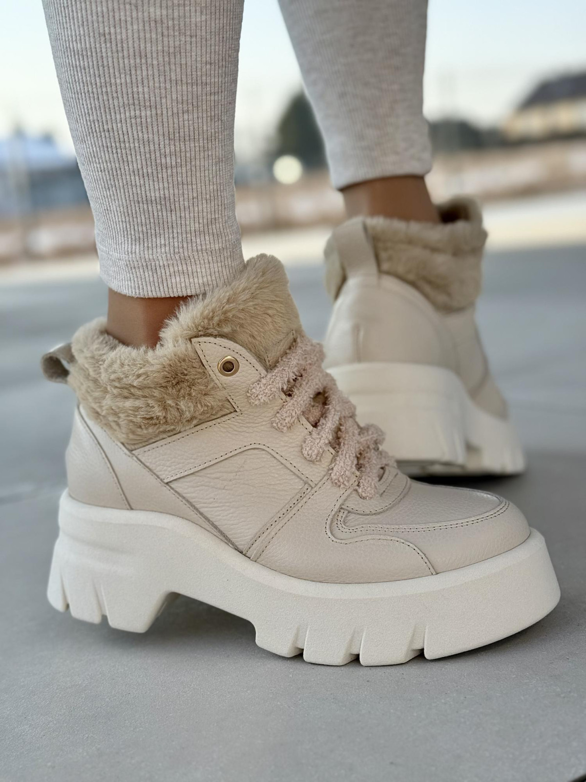 Śniegowce skórzane OLEKSY Polskiej produkcji