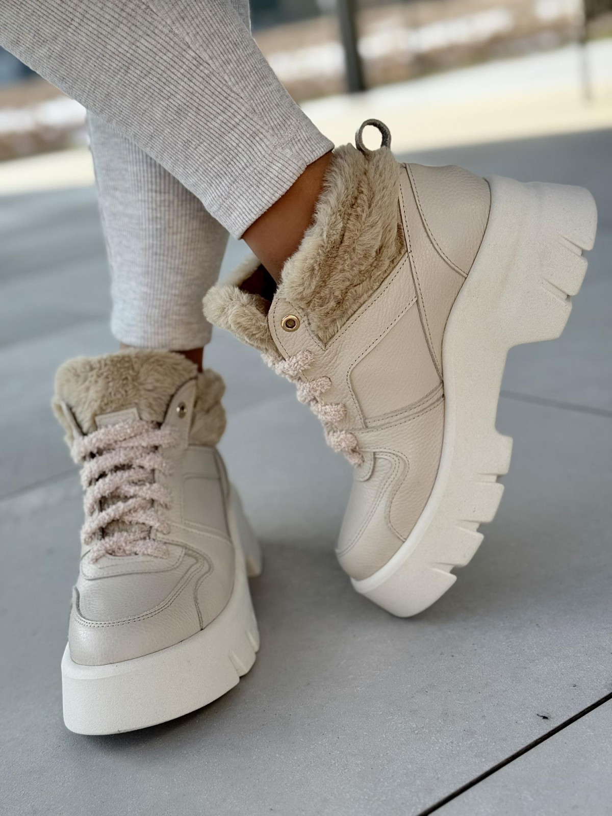 Śniegowce skórzane OLEKSY Polskiej produkcji