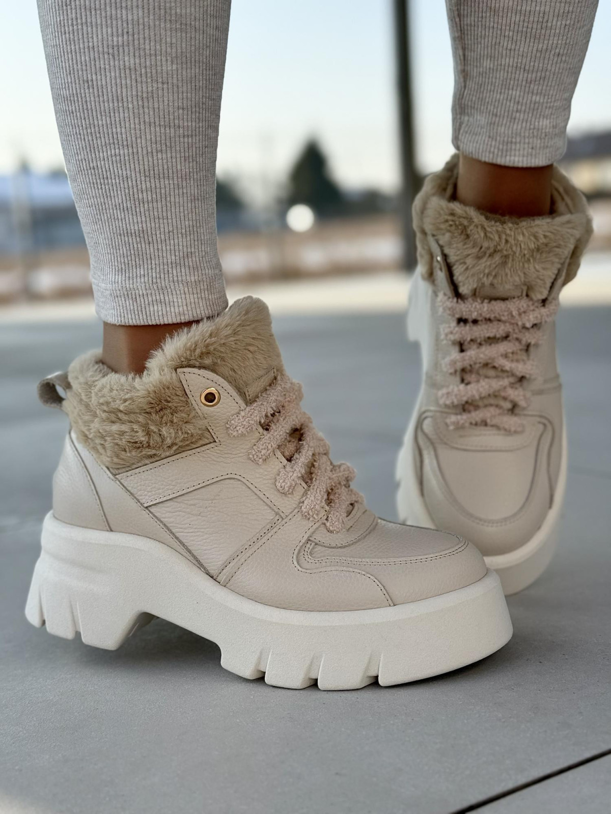 Śniegowce skórzane OLEKSY Polskiej produkcji