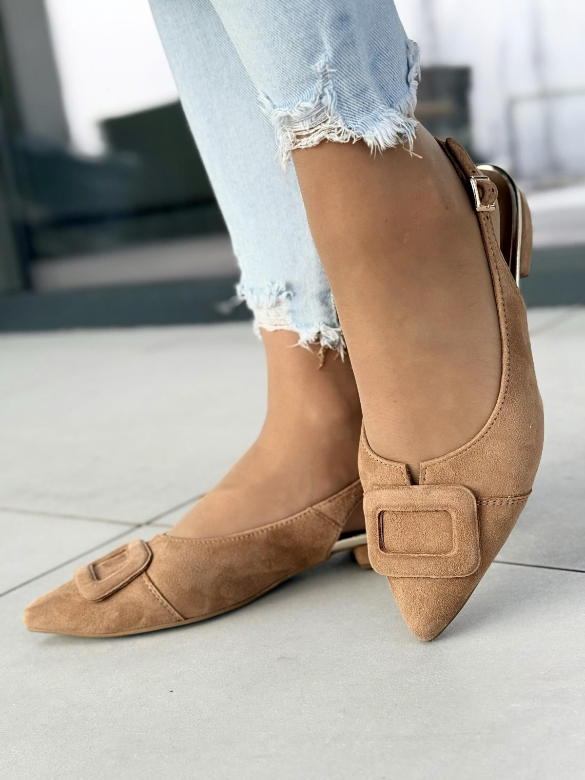 Czółenka ze skóry naturalnej Polskiej produkcji