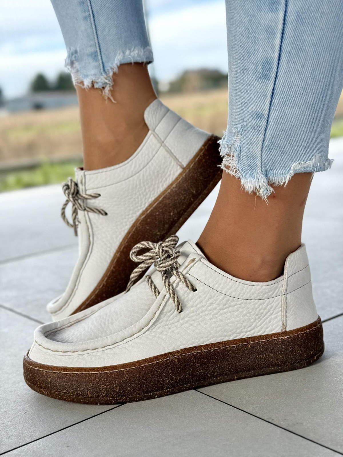 Półbuty damskie OLEKSY ze skóry naturalnej