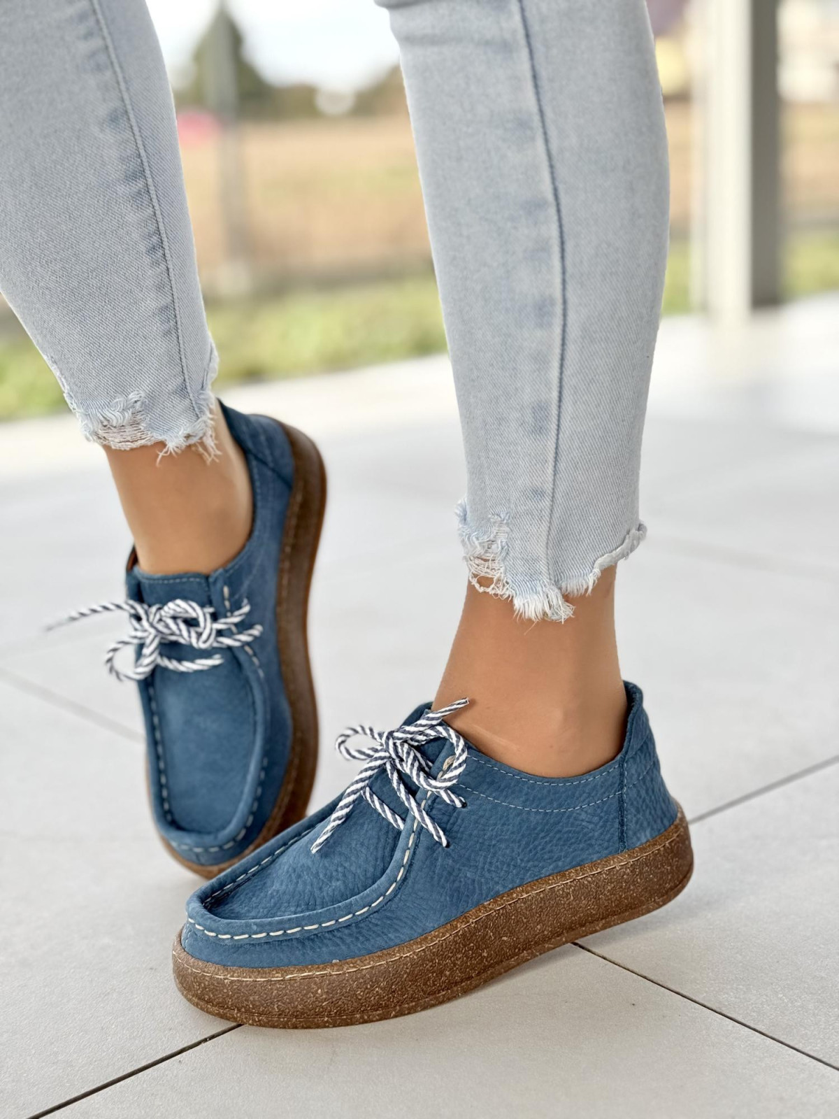 Półbuty damskie OLEKSY ze skóry naturalnej