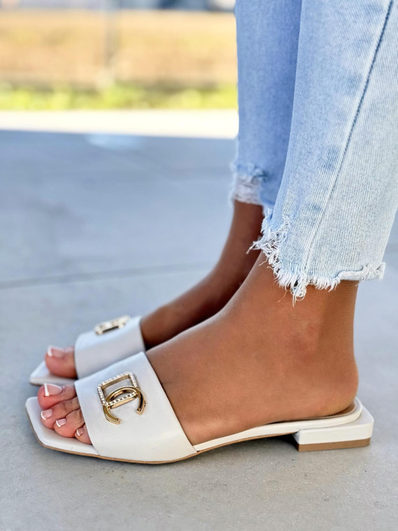 Klapki damskie ze skóry naturalnej polskiej produkcji