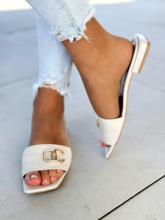 Klapki damskie ze skóry naturalnej polskiej produkcji