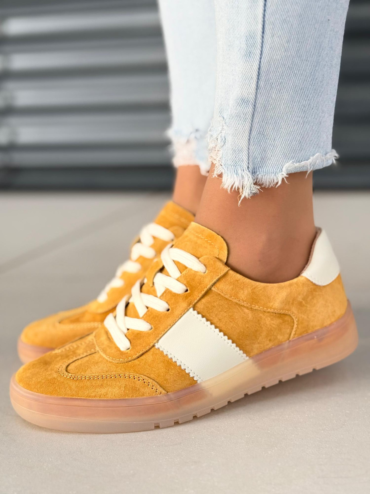 Sneakersy damskie ze skóry naturalnej