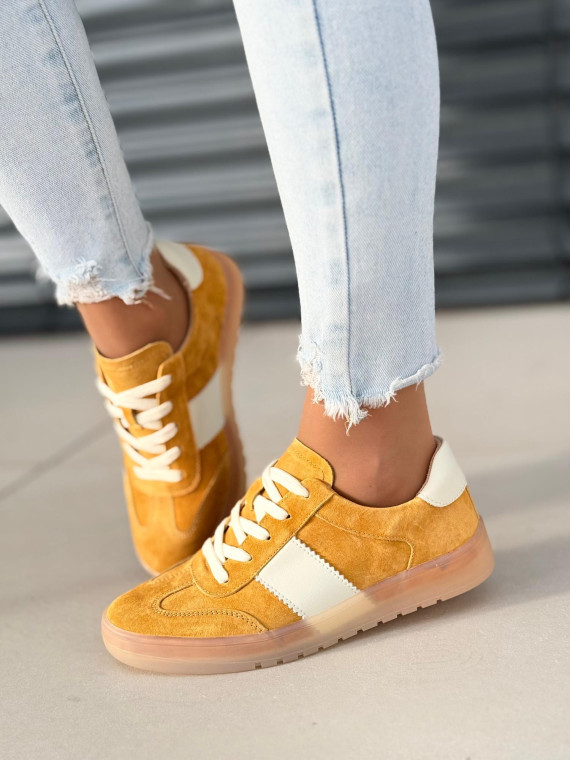 Sneakersy damskie ze skóry naturalnej