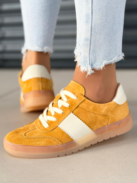 Sneakersy damskie ze skóry naturalnej