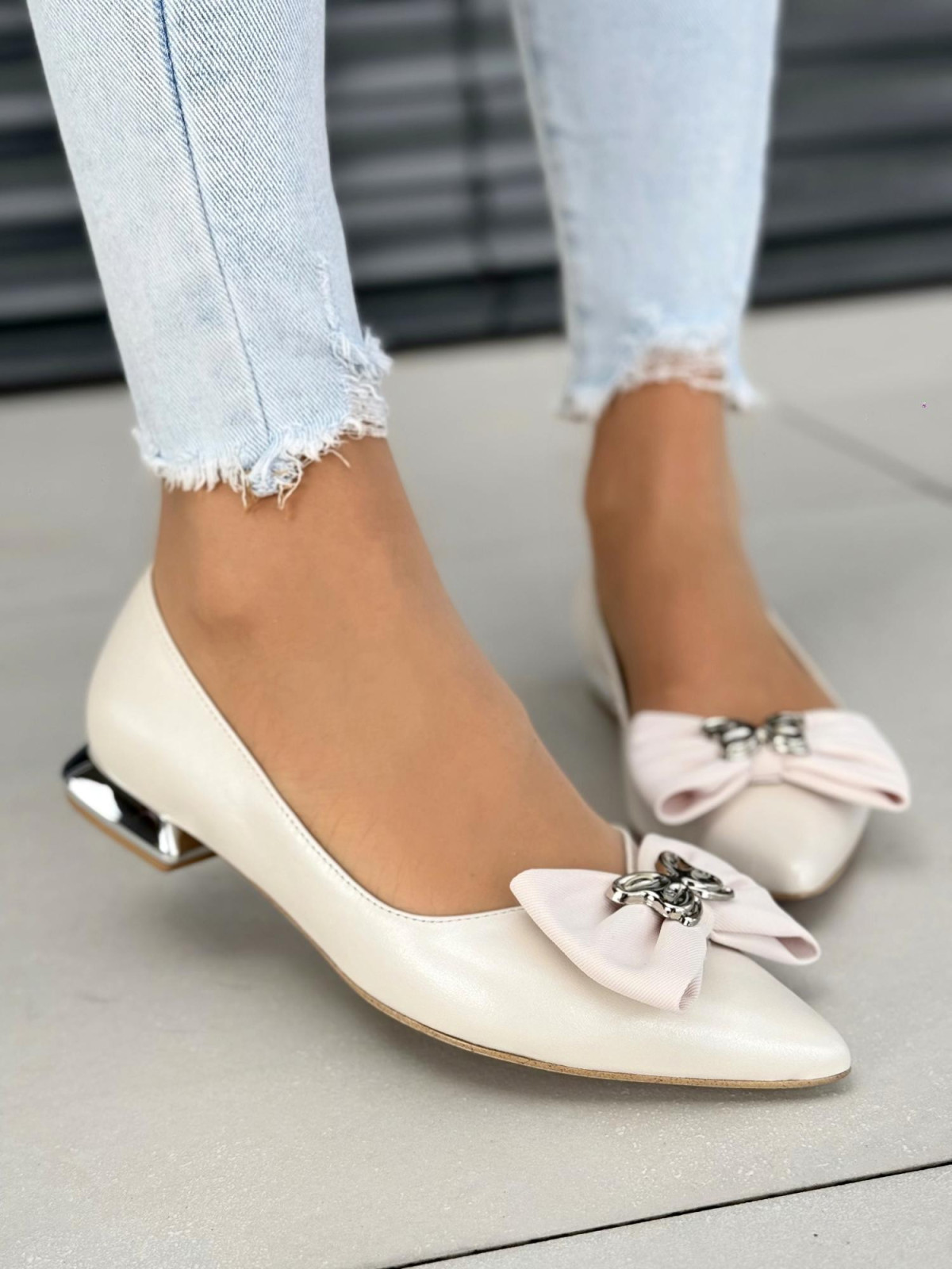 Baleriny skórzane OLEKSY Polskiej produkcji