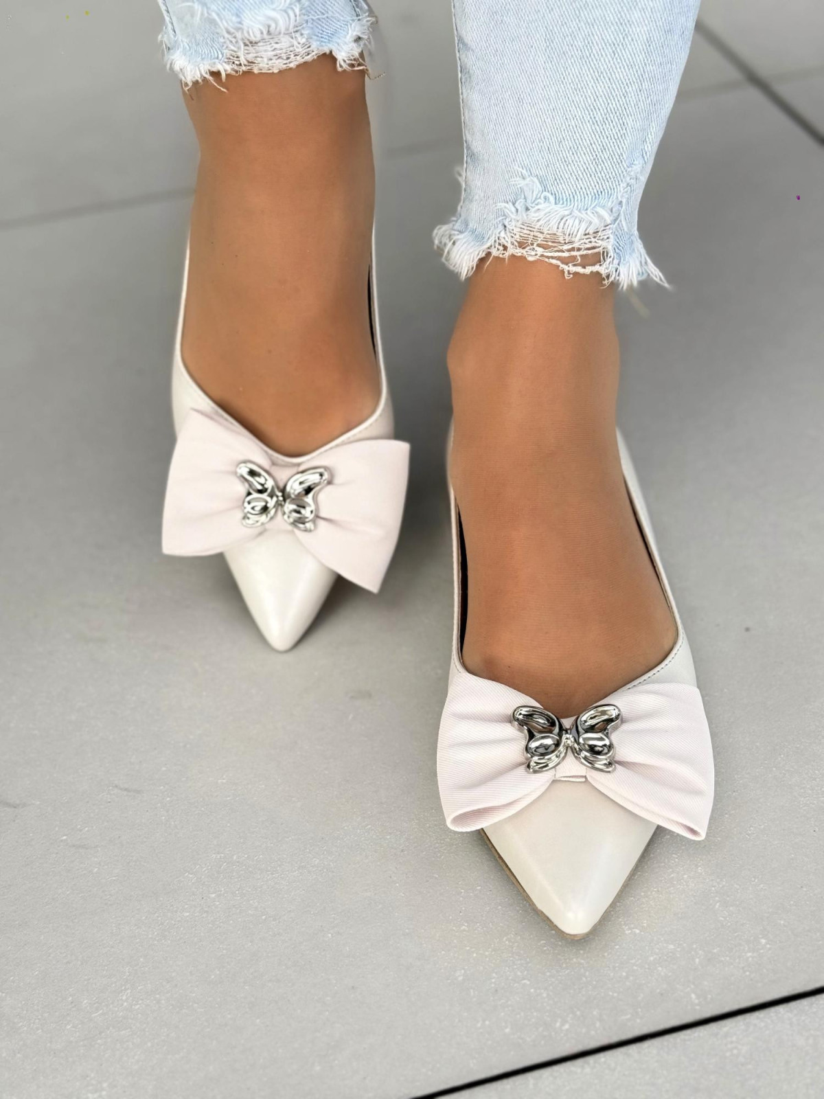 Baleriny skórzane OLEKSY Polskiej produkcji