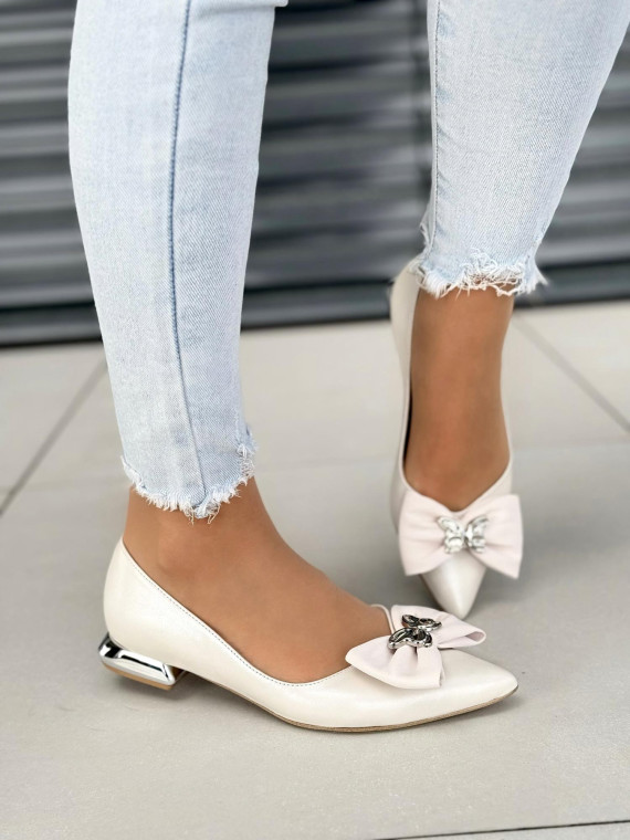 Baleriny skórzane OLEKSY Polskiej produkcji