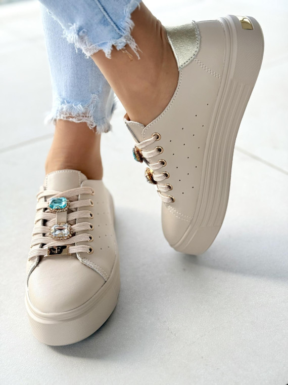 Sneakersy damskie ze skóry naturalnej